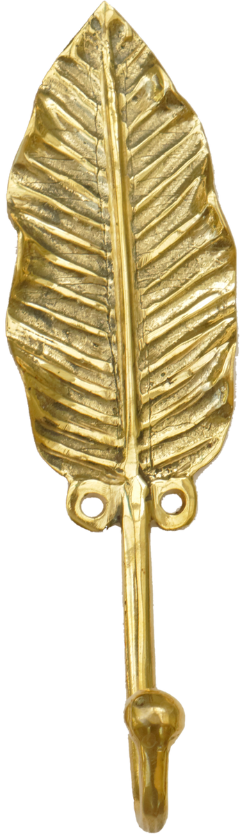 Leaf Triple Hook Brass