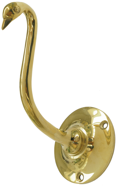 Swan Solid-Brass Coat Hook  Brass coat hooks, Solid brass, Coat hooks